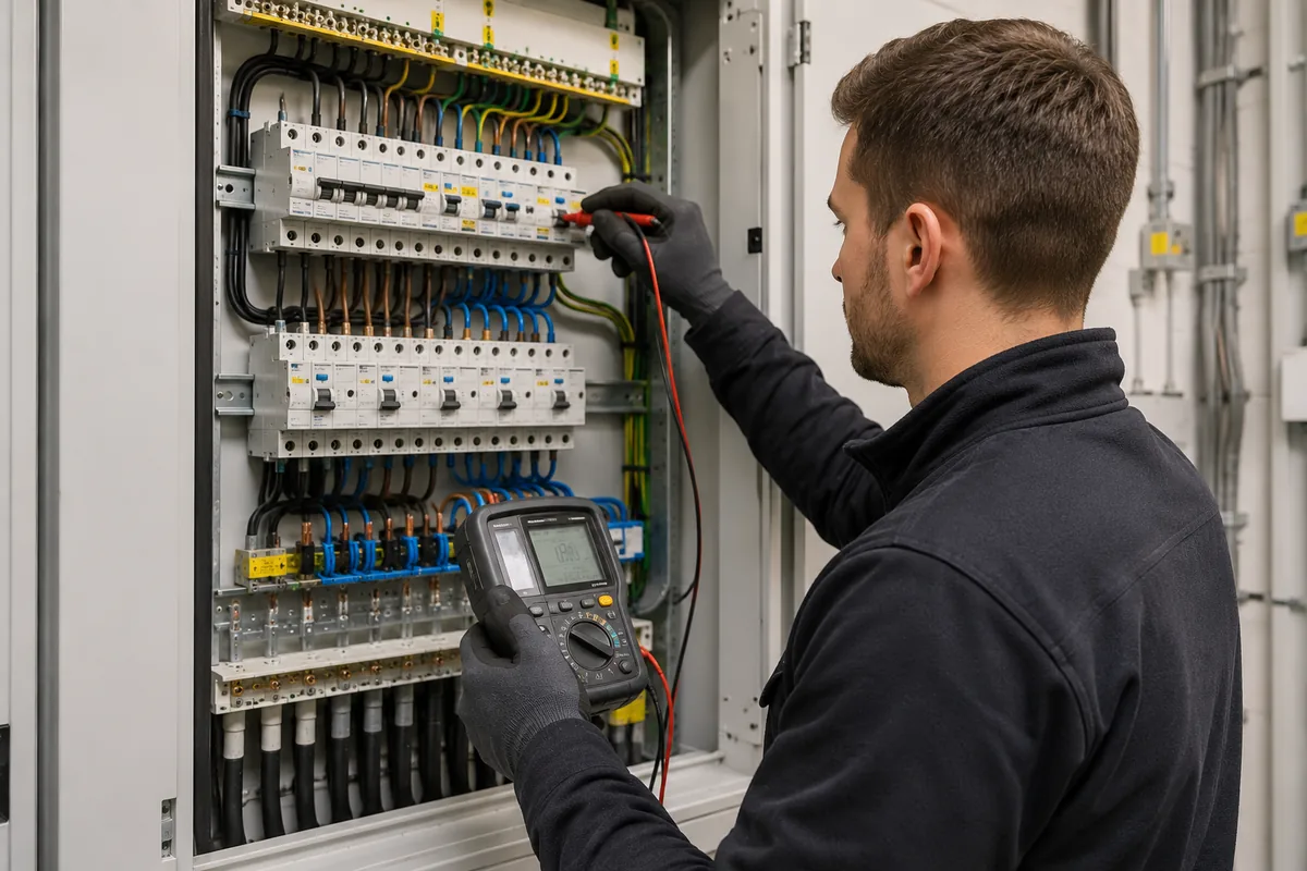 Distribution board in a commercial building