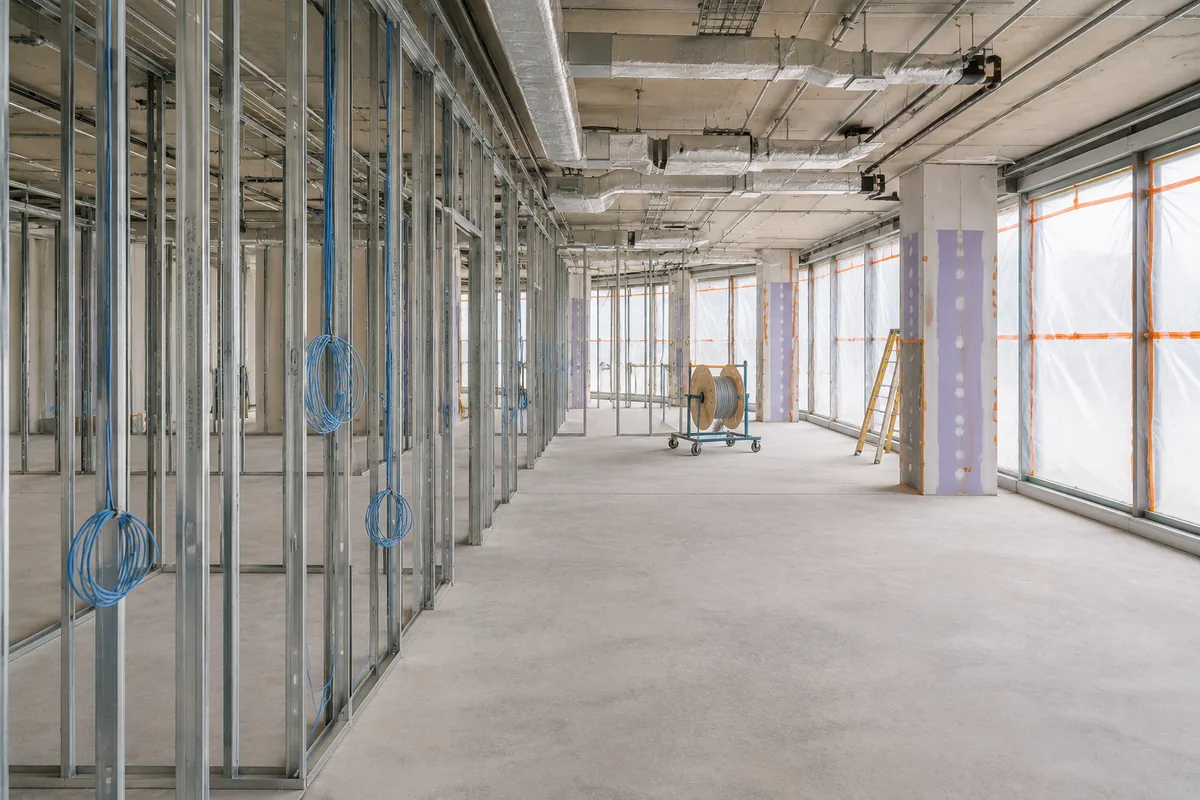 Commercial refurbishment works in progress