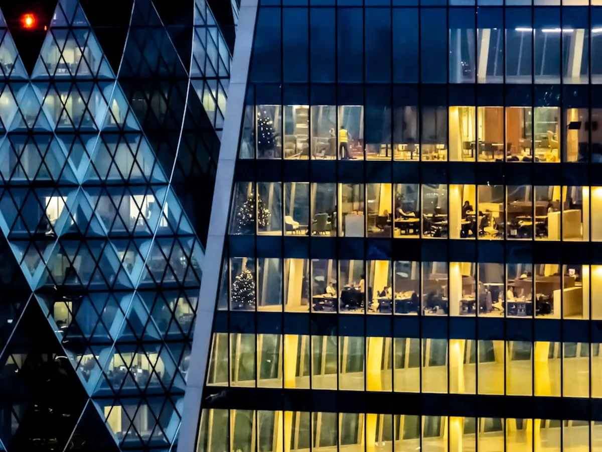 Residential and commercial property block in London