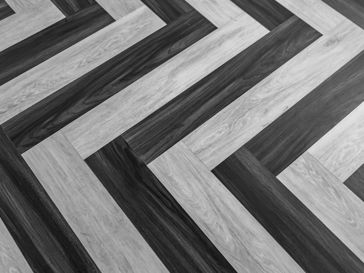 Commercial flooring installation in progress