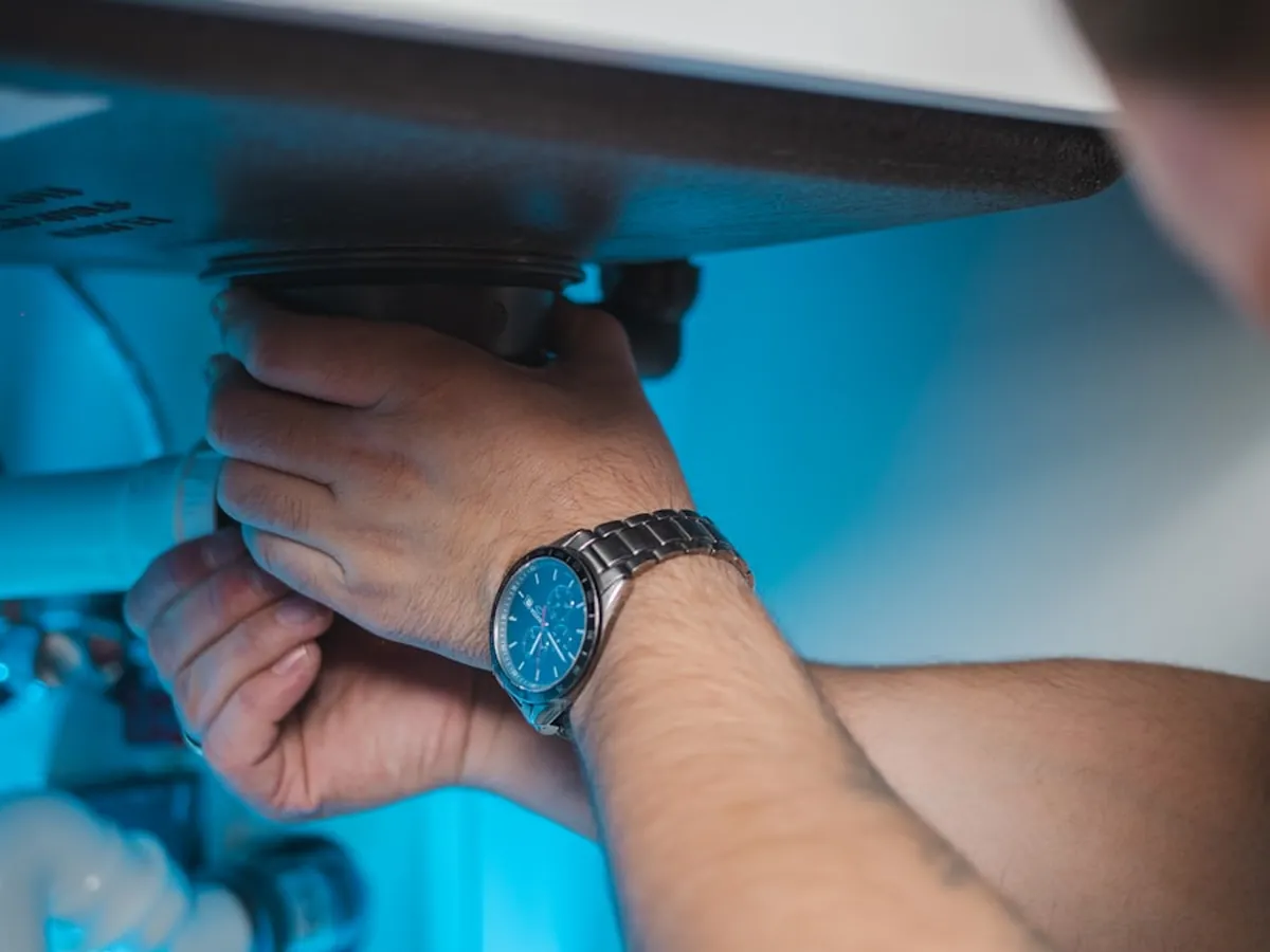 Engineer carrying out maintenance work in a commercial building