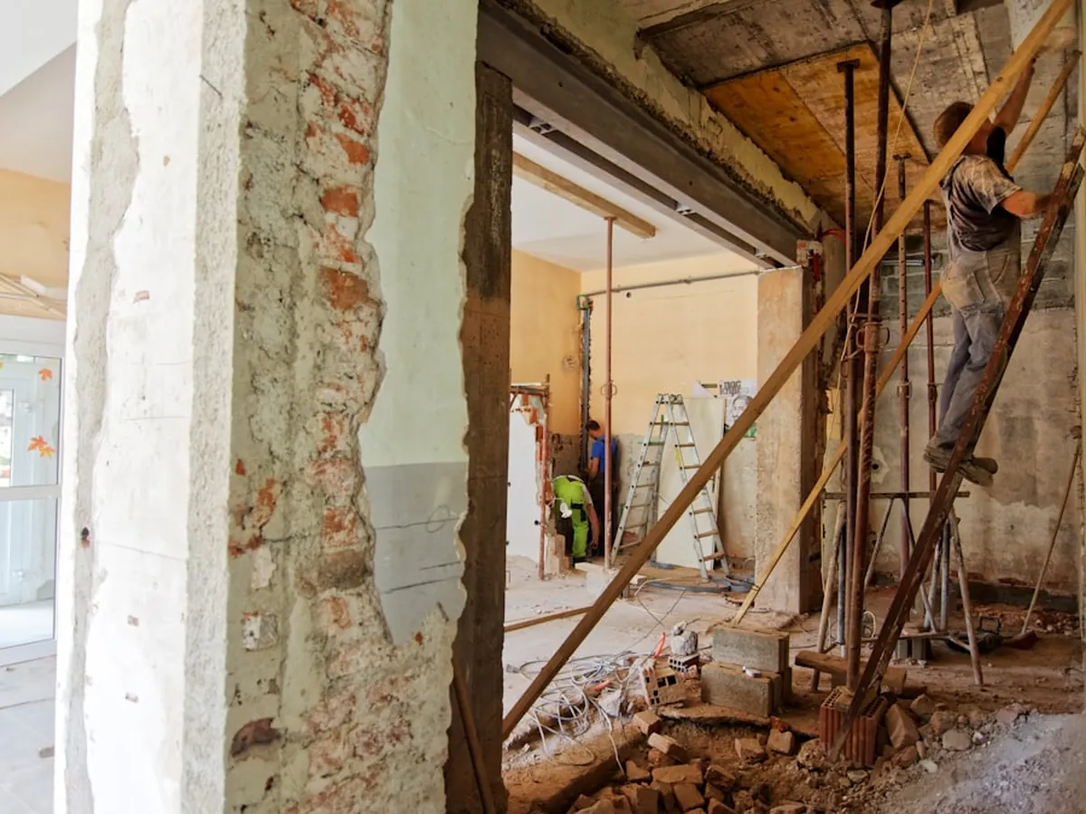 Commercial refurbishment works in a London building